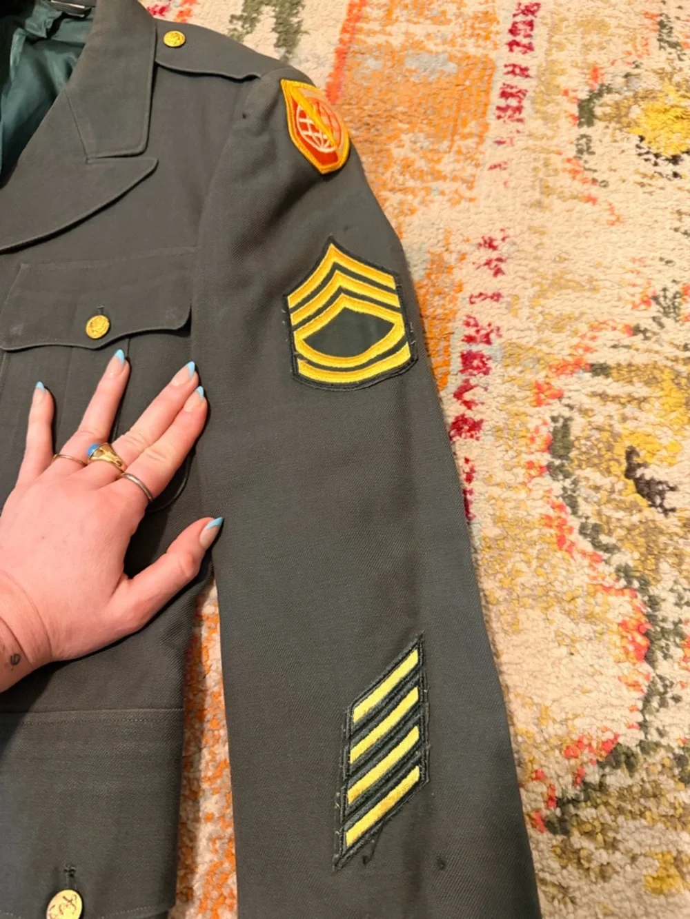 Vintage WWII U.S. Army Enlisted Dress Jacket (Class A) Original Military Uniform